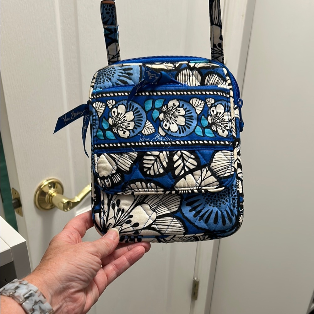 Vera Bradley Blue and White Quilted Crossbody Bag